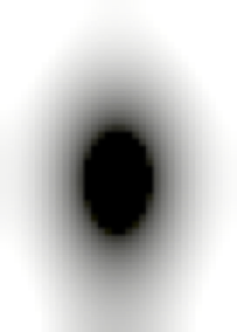 Raw BlurHash decode collapsing the dark center into a black hole